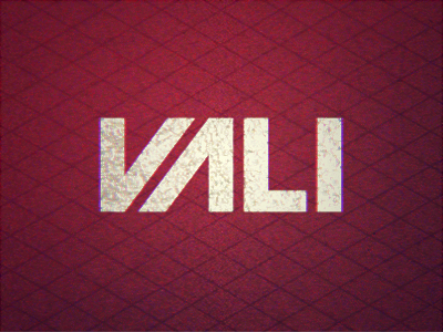 Vali Dirt blocky dirt grunge logo modern pattern red signature vintage