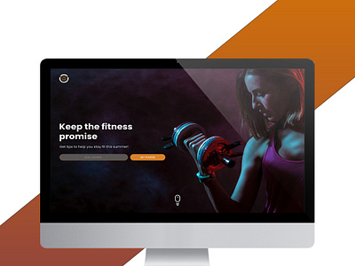 Landing page for a fitness center