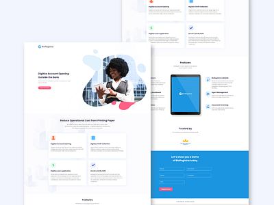 BioRegistra Landing Page design illustration landing page design typography ui ux web website design