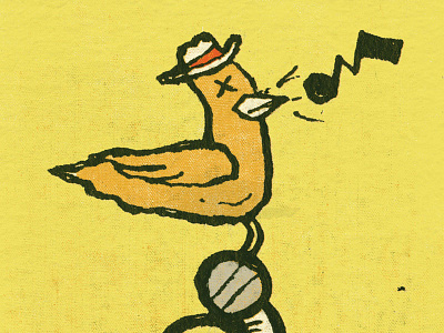 B-b-b-bird is the word bird hot rod poster screen print song