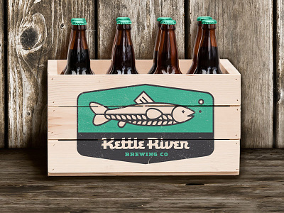 Kettle River Brewing Co. Bomber Box beer brewing craft drinking fishing kettle river logo typography wordmark