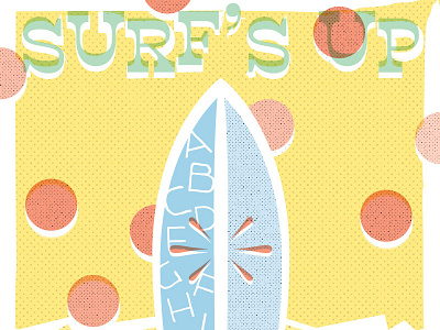 Surf WIP alphabet neutraface pokadots print surf