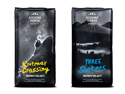 KHC Packaging Concept bc black and white coffee mountains nature packaging photography wild