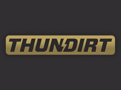 Thundirt Flat Track Motorparts Wordmark flat track gold logo motorcycle racing thundirt wordmark