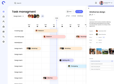 Task managment figma graphic design task manager ui