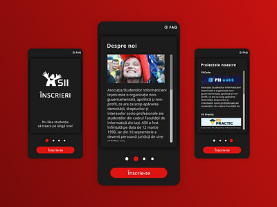 ASII Inscrieri - prezentare asii design mobile web