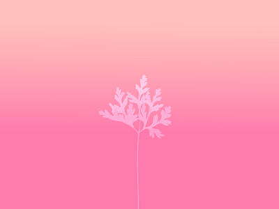 Tree under purple sky dribbble flat illustration illustrator minimal vector