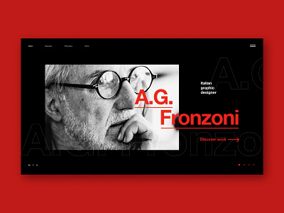 AG Fronzoni design design science minimal type typography ui ux web website