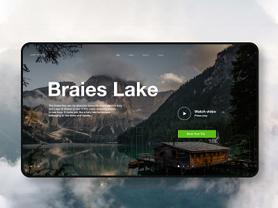Braies lake design design science layout minimal travel type typography ui ux web website