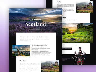 Scotland design design science layout minimal scotland travel type typography ui ux web website
