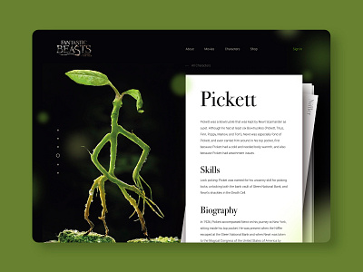 Pickett beats design design science fantastic layout minimal monster movie type typography ui ux web website