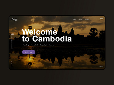 Welcome to cambodia design design science layout minimal travel type typography ui ux web website