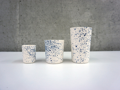 Hajstra | cobalt cups ceramic crafts design eco industrial porcelain product product design slow