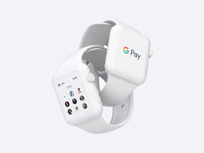 Google Pay for Apple watch adobexd animation app apple design apple watch design apple watch mockup application ui design google design googlepay mobile ui payment app typography ui ux watch ui watchos