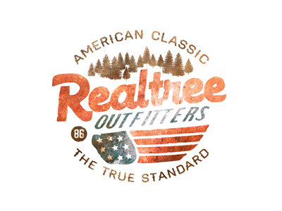 The True Standard logo outdoors trees hunting flag american americana classic branding photoshop. illustrator type