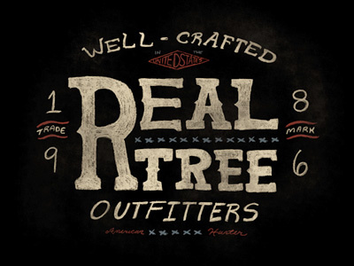 Well Crafted american americana branding hand drawn hunting lettering outdoors outfitters sketch t shirt tee trademark typography usa