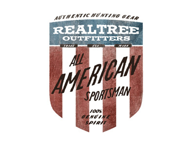 All American Sportsman american americana badge branding flag gear hunting outdoors outfitters photoshop sports texture trademark typography vintage