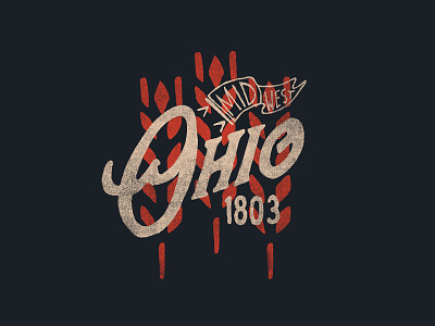 Ohio Tee | Midwest apparel branding design hand drawn illustration outdoors photoshop texture typography vintage