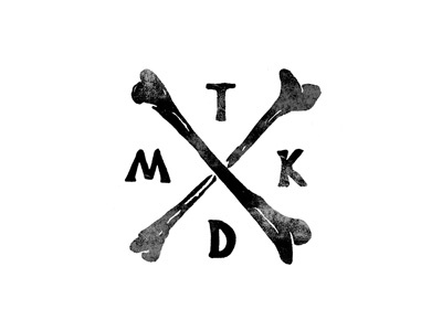 TDMK Crossbones bones branding crossbones hand drawn illustration lettering photoshop texture trademark typography