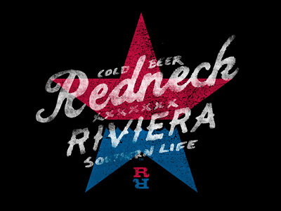 Cold Beer. Southern Life. apparel beach beer branding hand drawn lettering redneck sand southern tee typography