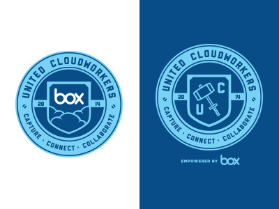 Box badges v2 badge box branding cloud event icon logo team union worker