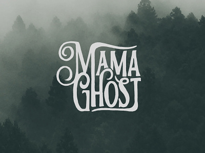 Mama Ghost branding illustration lettering logo type typography vintage