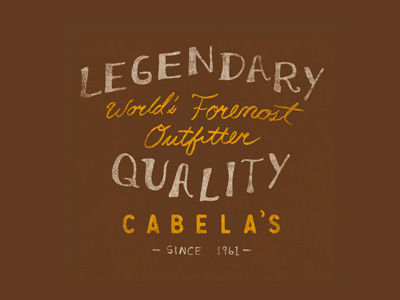 Legendary Quality branding handdrawn lettering outdoors type typography vintage