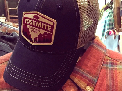 Yosemite Trucker Hat apparel badge hat mountains park patch trucker united states usa vintage