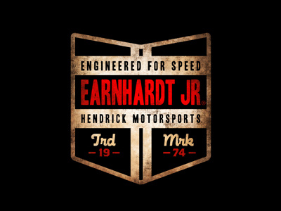 Earnhardt Badge apparel badge branding motorsports nascar racing sports vintage