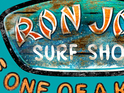 Ron Jon Surfshop | Reef Tee apparel beach branding illustrator logo photoshop surf surfboard surfing tee texture wood