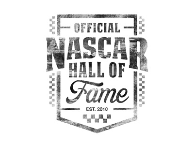 NASCAR | HOF Badge apparel badge flag history motorsports nascar old racing vintage