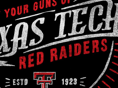 Red Raiders | Guns Up apparel college football hand drawn lettering raiders sports t shirt tee texas tech type