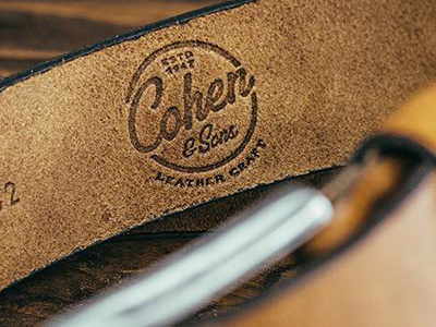 Cohen & Sons | Leather Craft Logo apparel badge branding california denim leather logo logo design typography vintage