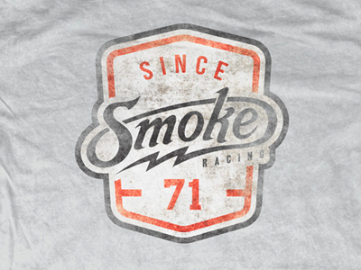 Smoke Badge Tee apparel badge branding logo motorsports nascar patch racing t shirt tee vintage
