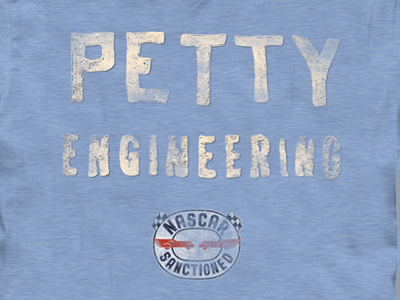 Petty Engineering Vintage Tee apparel hand drawn lettering motorsports nascar racing type vintage