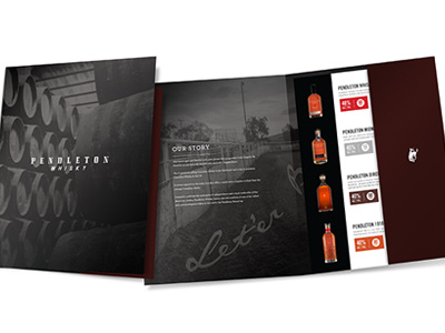 Pendleton Whisky // Sales Collateral alcohol outdoors pendleton print rodeo rugged spirits western whisky