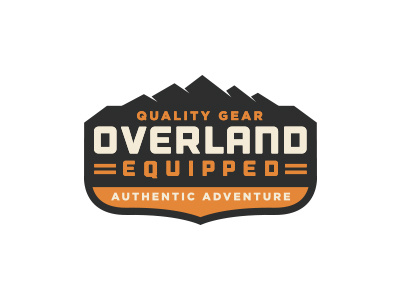 Overland Equipped | Badge Logo adventure badge gear mountains off road outdoors overland patch rugged