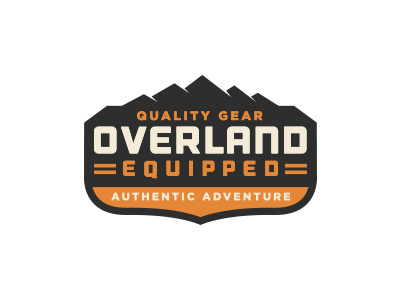 Overland Equipped | Badge Logo gear overland mountains rugged off road adventure outdoors badge patch