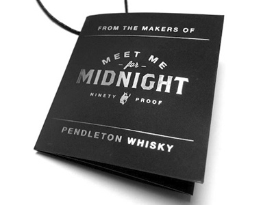 Pendleton Midnight Whisky | Bottle Hangtag