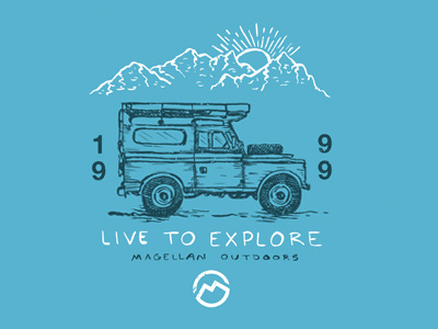 Magellan Outdoors | Rover Tee adventure apparel expedition explore hand drawn mountains outdoors rugged vintage