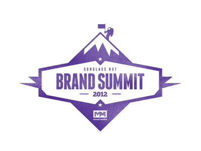 Sunglass Hut // Brand Summit Logo logo purple t shirt tee typography