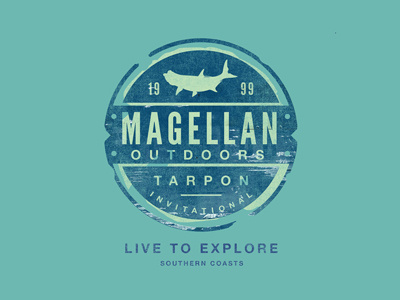 Magellan Outdoors Badge apparel badge coast expedition explore fishing outdoors rugged t-shirt tee vintage