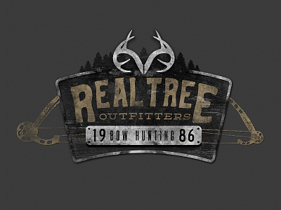 Realtree Outfitters | Bow Hunting apparel badge branding hand drawn logo outdoors photoshop texture typography vintage