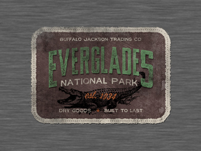 Everglades apparel authentic badge branding goods logo outdoors park patch vintage