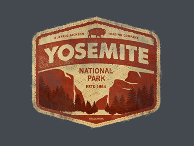 Yosemite apparel authentic badge branding goods logo outdoors park patch vintage