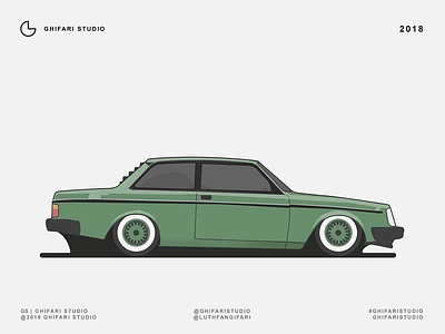 VOLVO animation design flat icon illustration illustrator logo minimal vector web