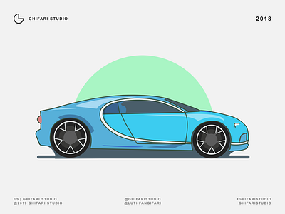 Bugatti Chiron animation design flat illustration illustrator lettering logo minimal ui vector