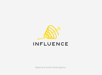 Influence branding design graphic design logo typography vector