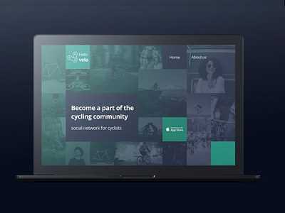 Hello velo landing page adobe xd landing landing page mobile app ui web design webdesign
