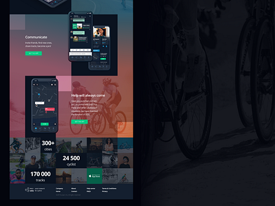 Hello velo landing page adobe xd bicycle cycling landing landing page mobile app ui webdesign